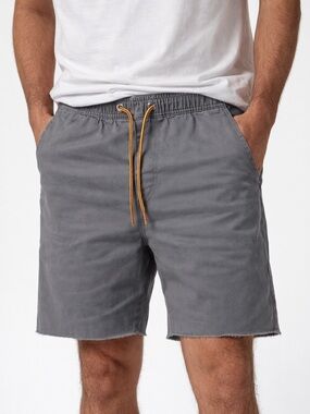 Lira CRTV SCTY Gray Elastic Waist Shorts Men Size L Casual Streetwear